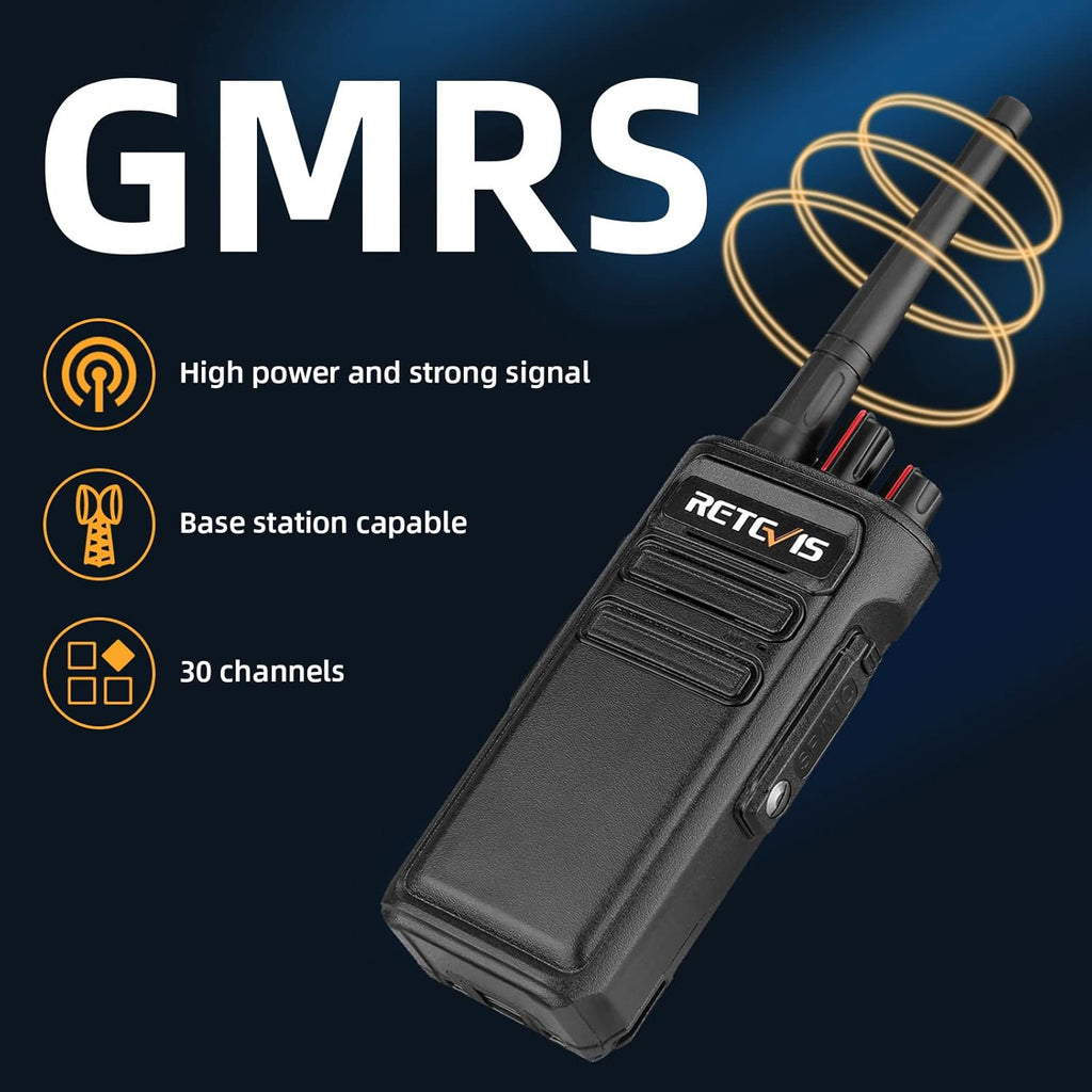 Waterproof GMRS Two Way Radios Rechargeable 1800mAh 2 Pack V57637