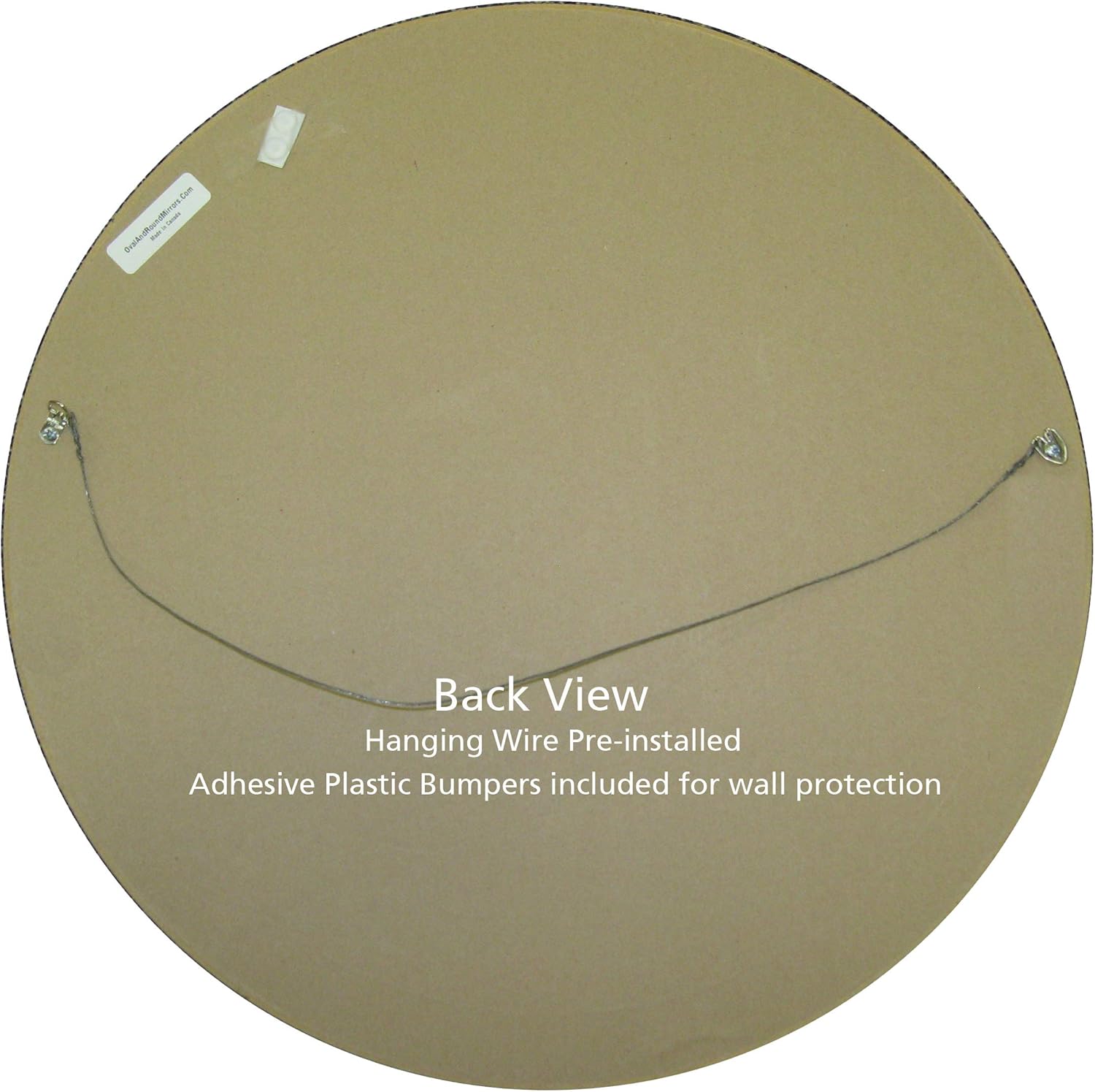 Rubbed Black 38x38 Round Beveled Wall Mirror C4802