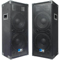 Pair of Passive Dual 10 inch 2-Way PA/DJ Loudspeaker Cabinets J93751