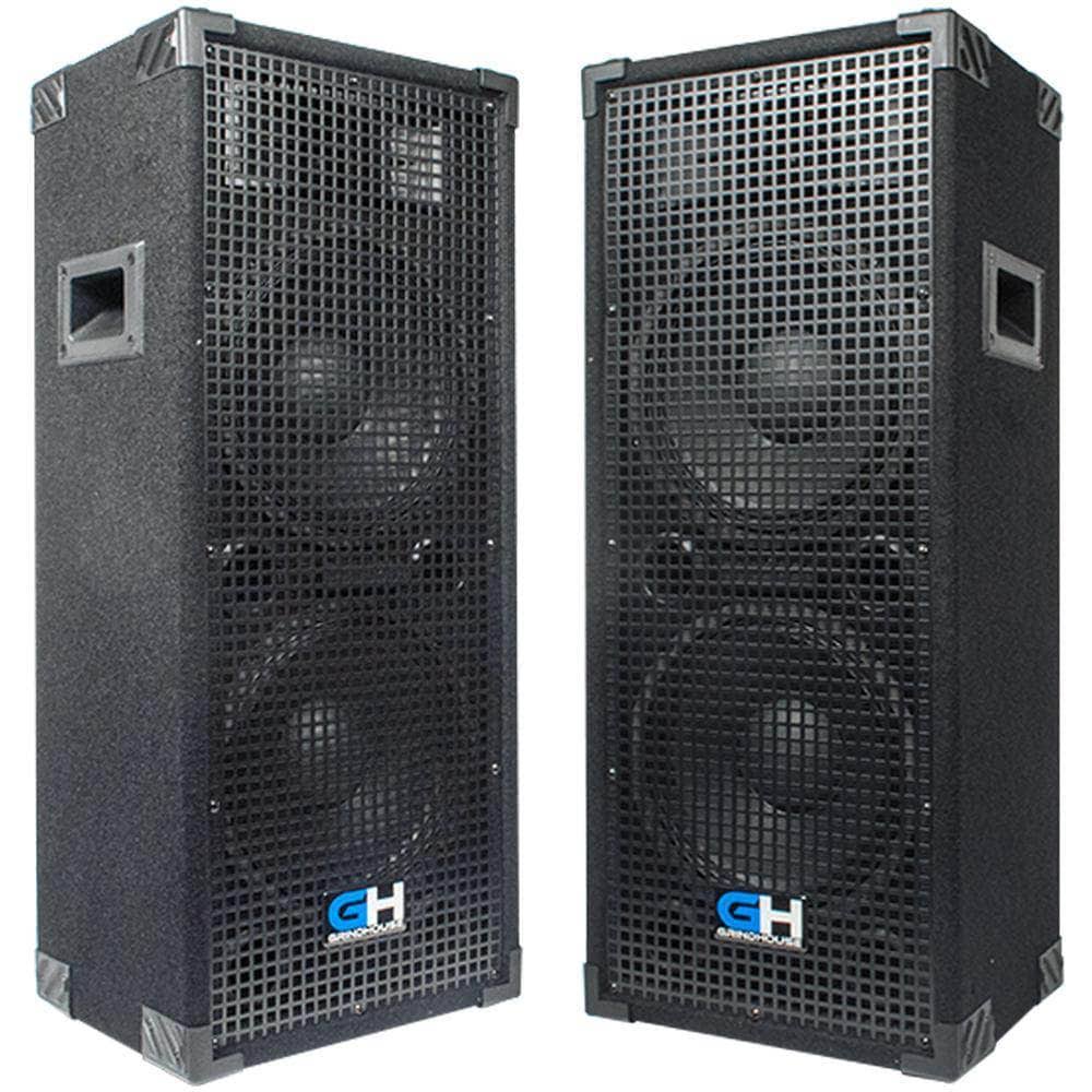 Pair of Passive Dual 10 inch 2-Way PA/DJ Loudspeaker Cabinets J93751