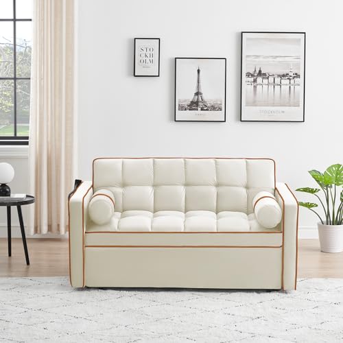 Beige Velvet Sleeper Sofa X844929