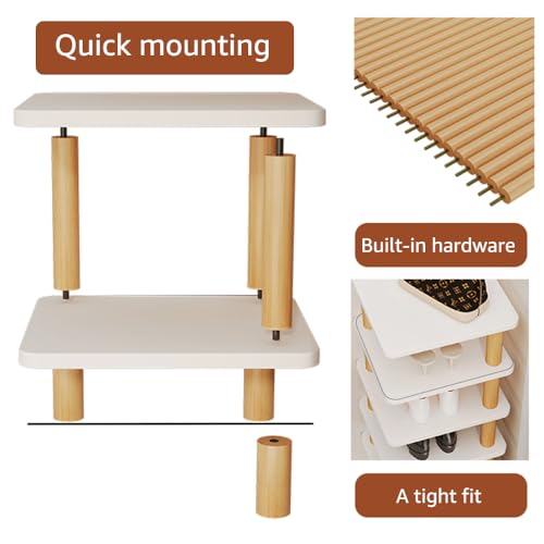 8 Tiers Vertical Shoe Rack with Sturdy Frame A226