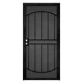 36 in. x 80 in. Black Steel Security Door with Perforated Metal Screen G15123
