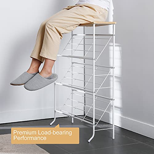Narrow 4 Tier Metal Shoe Rack (12-16 Pair) J364