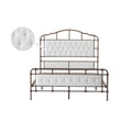 Queen Size Metal Bed Frame with Foam Head and Tail L170