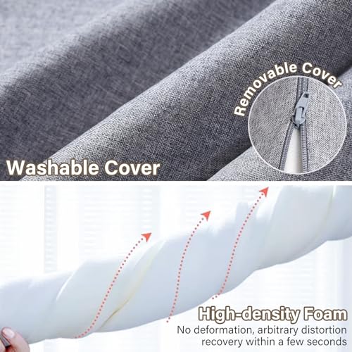 Grey 54"x10"x6" Full Bed Wedge Pillow O9278