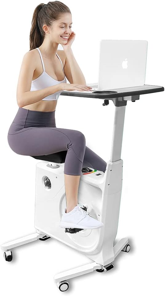 Exercise Bike Desk with Adjustable Desk and LCD Monitor G828406
