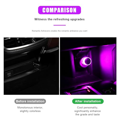 4 PCS USB LED Car Interior Atmosphere Lights A33616