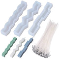 5 PCS Silicone Resin Tray Mould Ocean Coaster Resin Mould H409