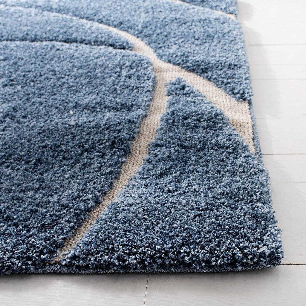 Light Blue & Cream 8'6" x 12' Area Rug Q99424