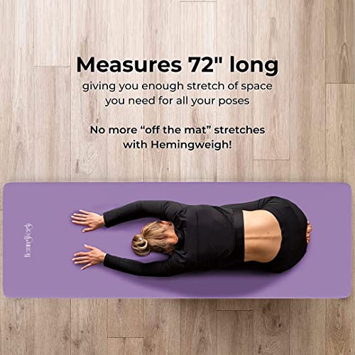 Extra Thick Yoga Mat with Strap, 72x23 in Non-slip Exercise Mat, 1/2 Inch S9274