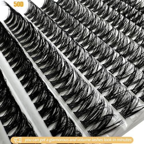 Natural Lash Clusters C Curl Short Classic Individual Lashes Cluster Wispy Wide Stem DIY Eyelash Extension Clusters (8-16mm) Y4803