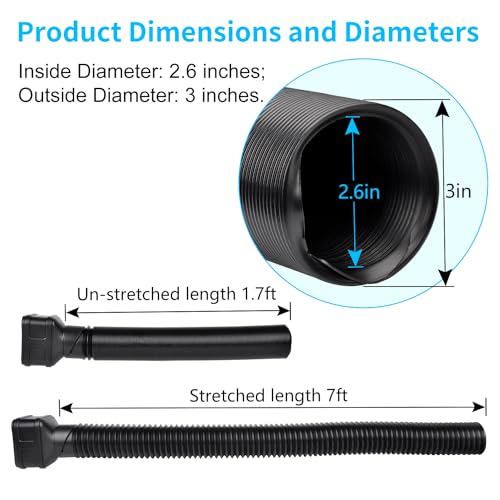 Black 7ft Flexible Downspout Extension, 1-Pack Y260180
