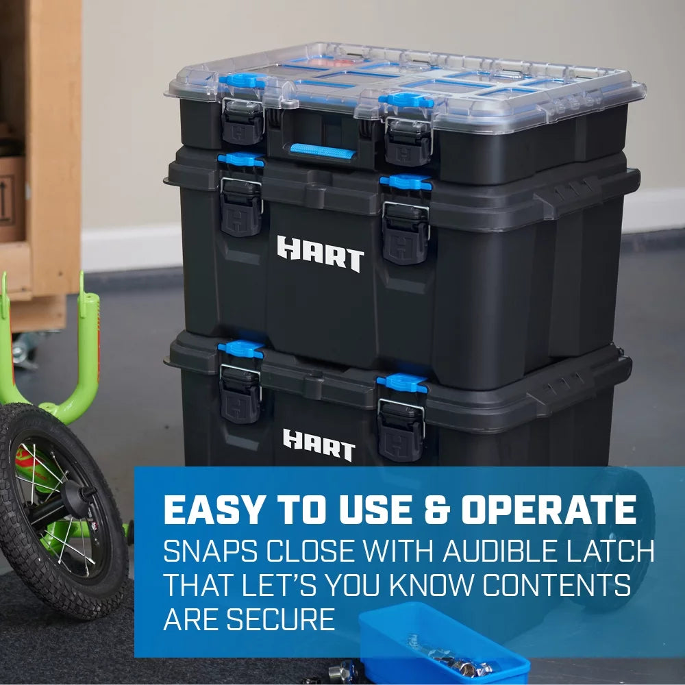 3 Piece Resin Plastic Modular Toolbox System M72059