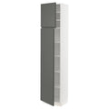 White High Cabinet with shelves and 2 Doors U723