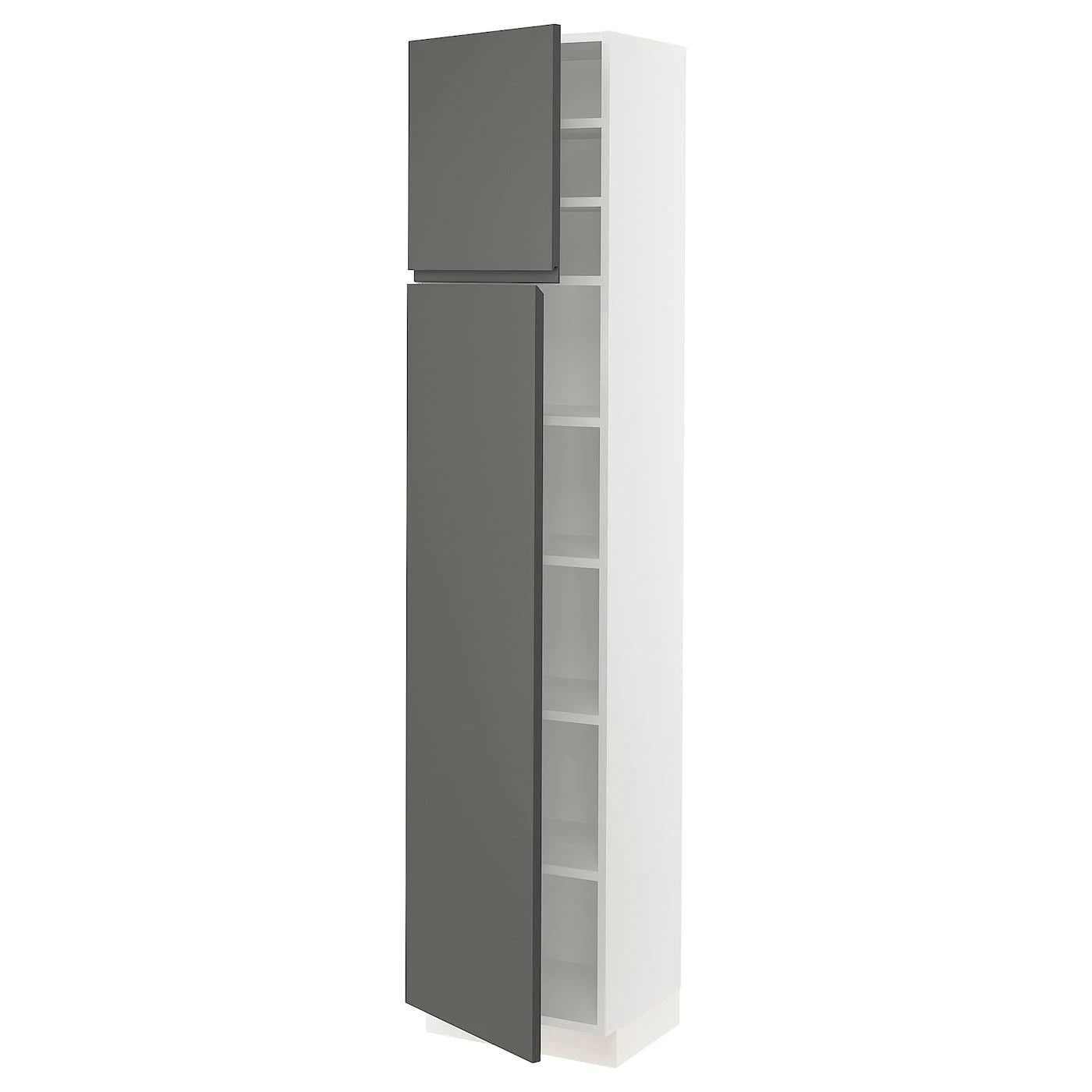 White High Cabinet with shelves and 2 Doors U723