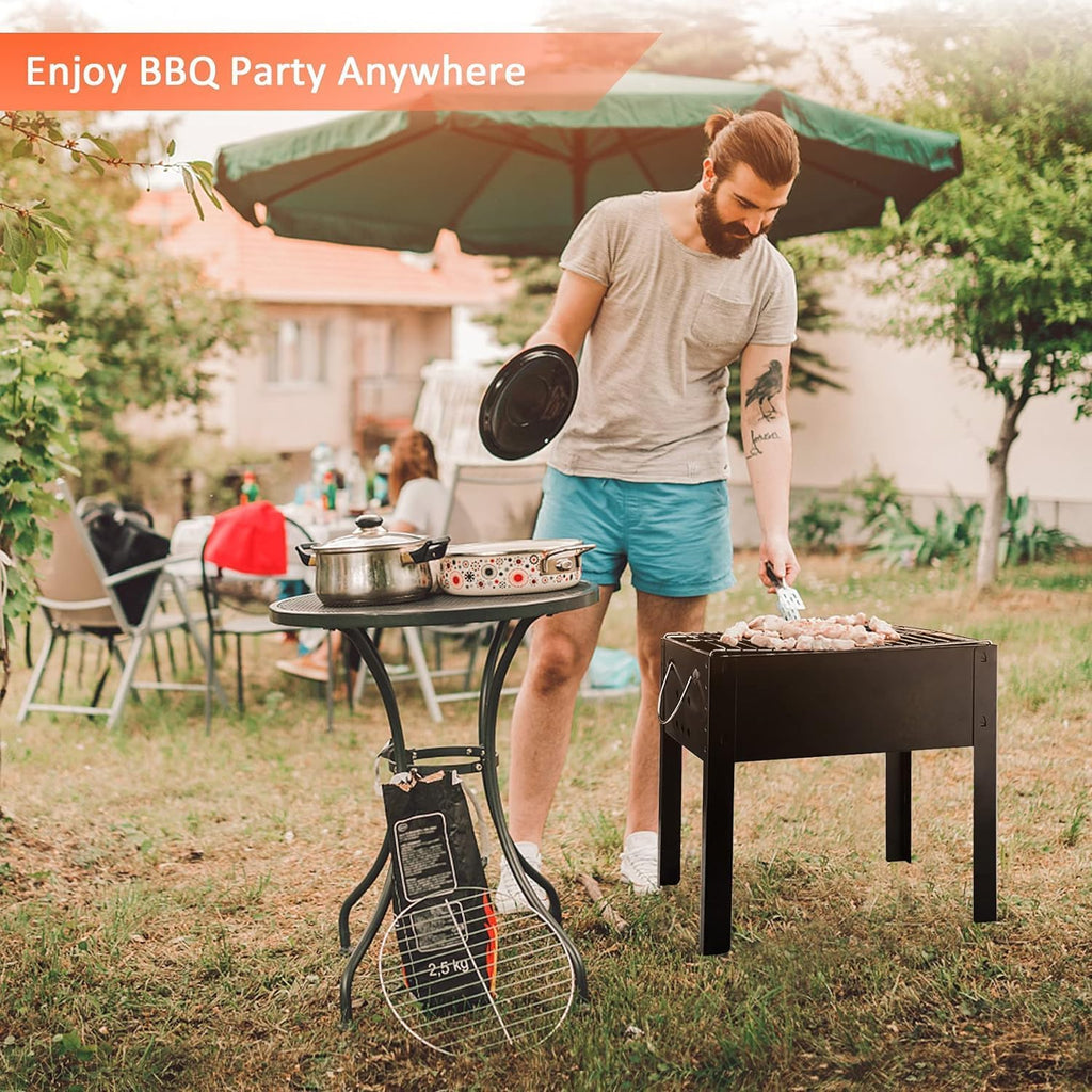 14" Portable Charcoal Barbecue Grill, Black R597204