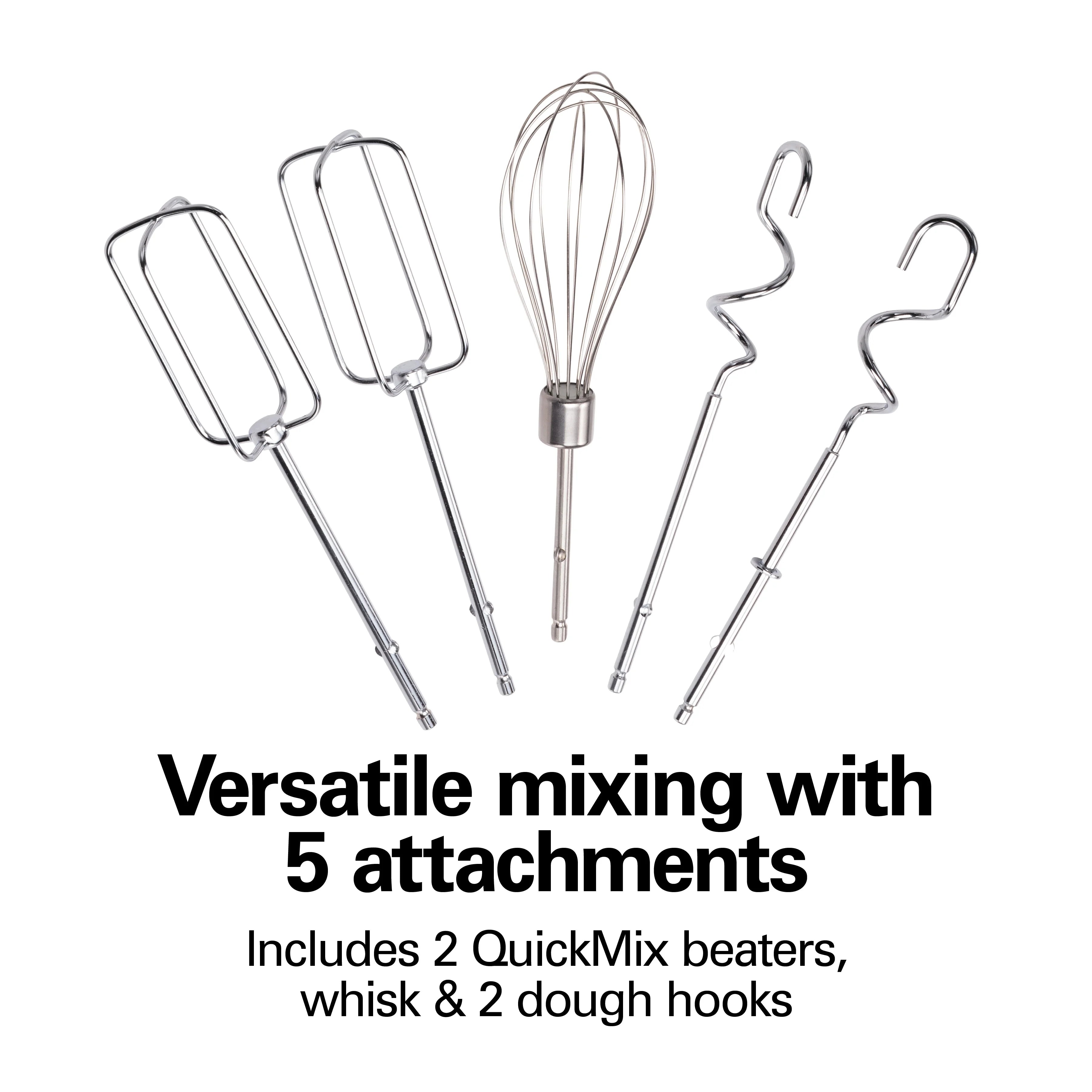 6 Speed Hand Mixer, Stainless Steel, 5 Attachments A6317