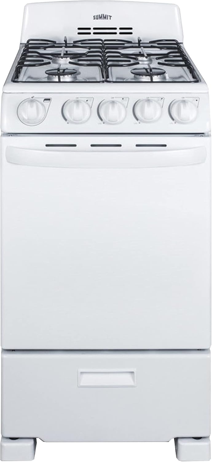 20" Freestanding Gas Range with 4 Burners 2.3 cu. ft. Oven Capacity in White C749