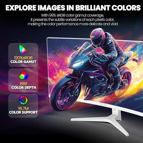 30Inch Ultrawide Curved Monitor, 21:9 WFHD VA Computer Monitor, 100HZ, Black X712