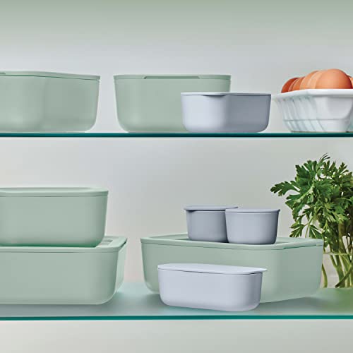 14 Pieces Ceramic Coated Glass Food Storage Set with Glass Lids P616