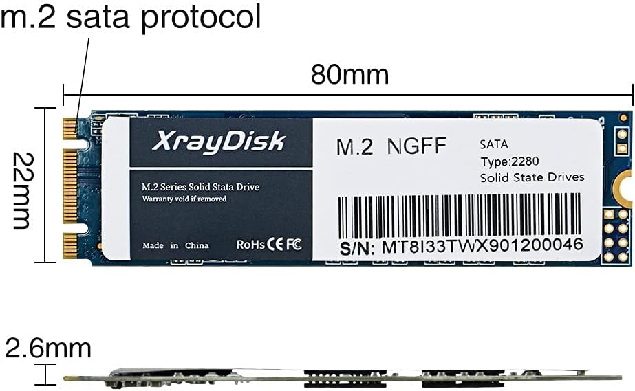 1TB M.2 2280 SATA III Internal Solid State Drive Pack of 2 Y90063