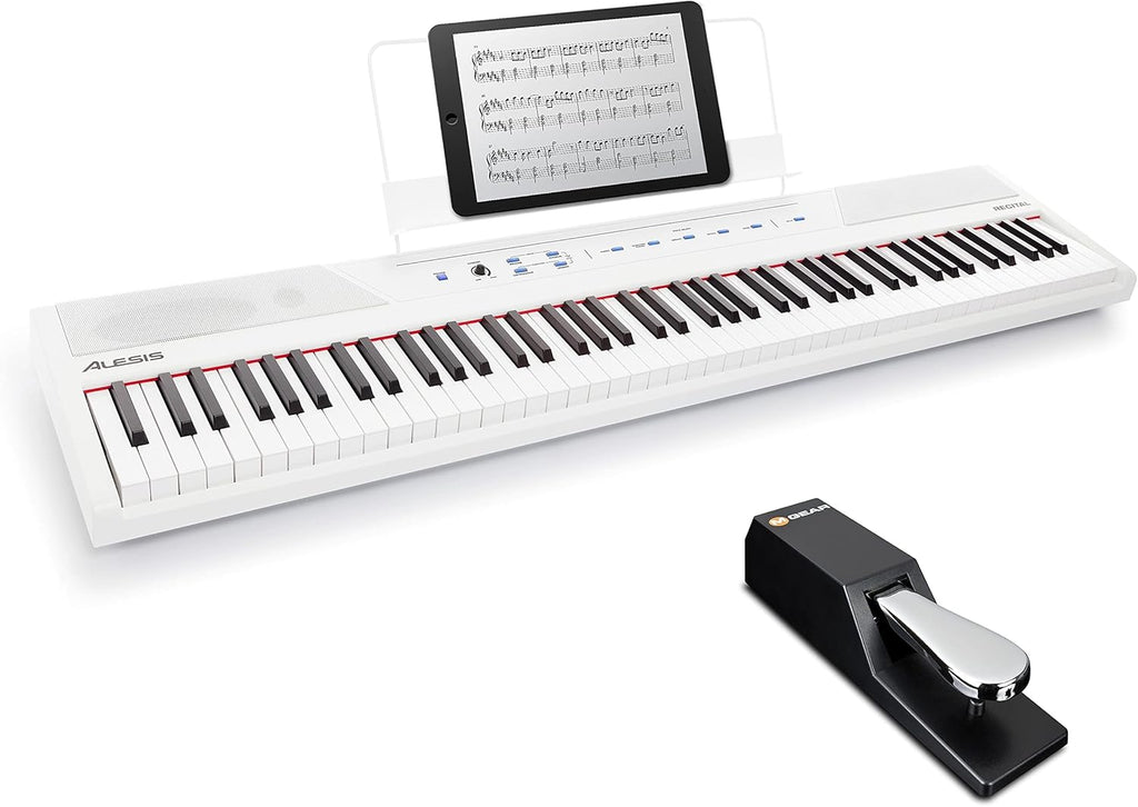 88 Key Digital Piano Keyboard with Semi Weighted Keys and 2x20W Speakers A768