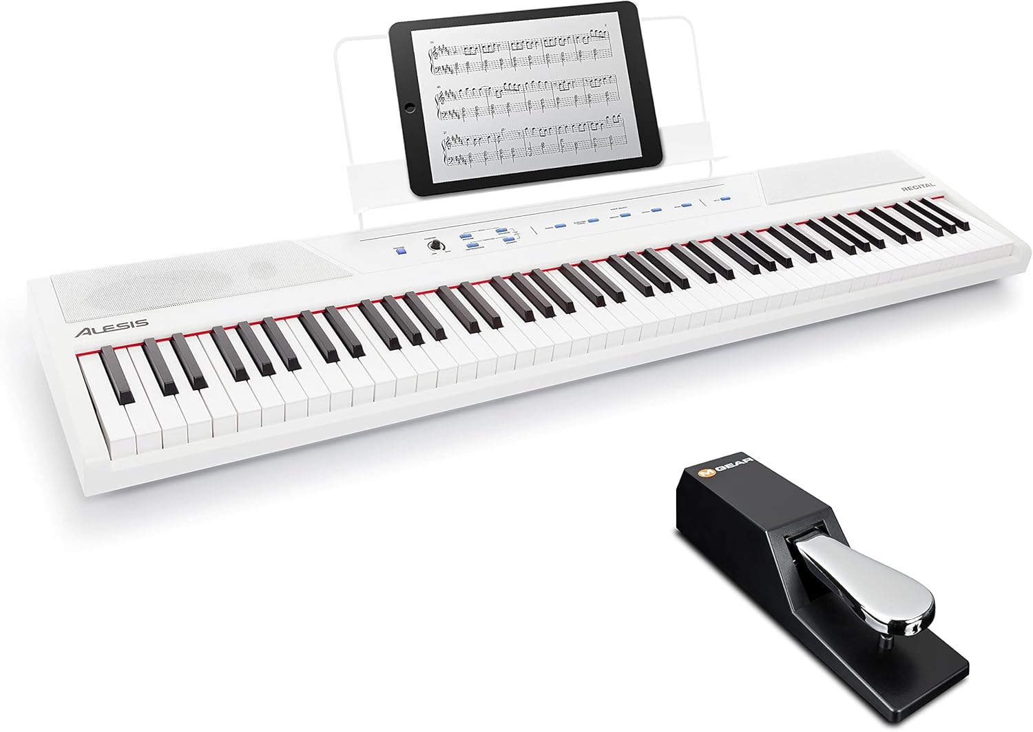 88 Key Digital Piano Keyboard with Semi Weighted Keys and 2x20W Speakers A768