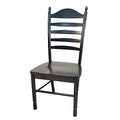 Antique Black Ladder Back Dining Accent Chair M3379