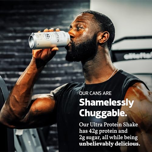 Chocolate High Protein Shake, 42g Protein, 2g Sugar, 200 Calories, 4g Net Carbs, Lactose Free, 15 fl oz, 12 Cans H674