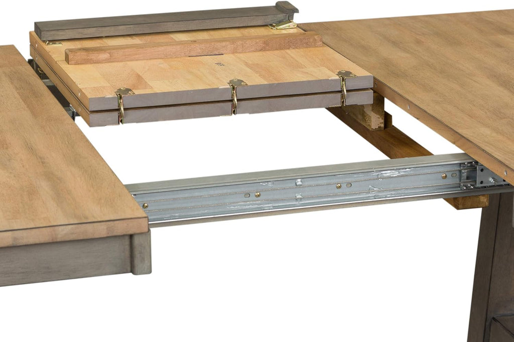 Gray 7 Piece Trestle Table Set Z703
