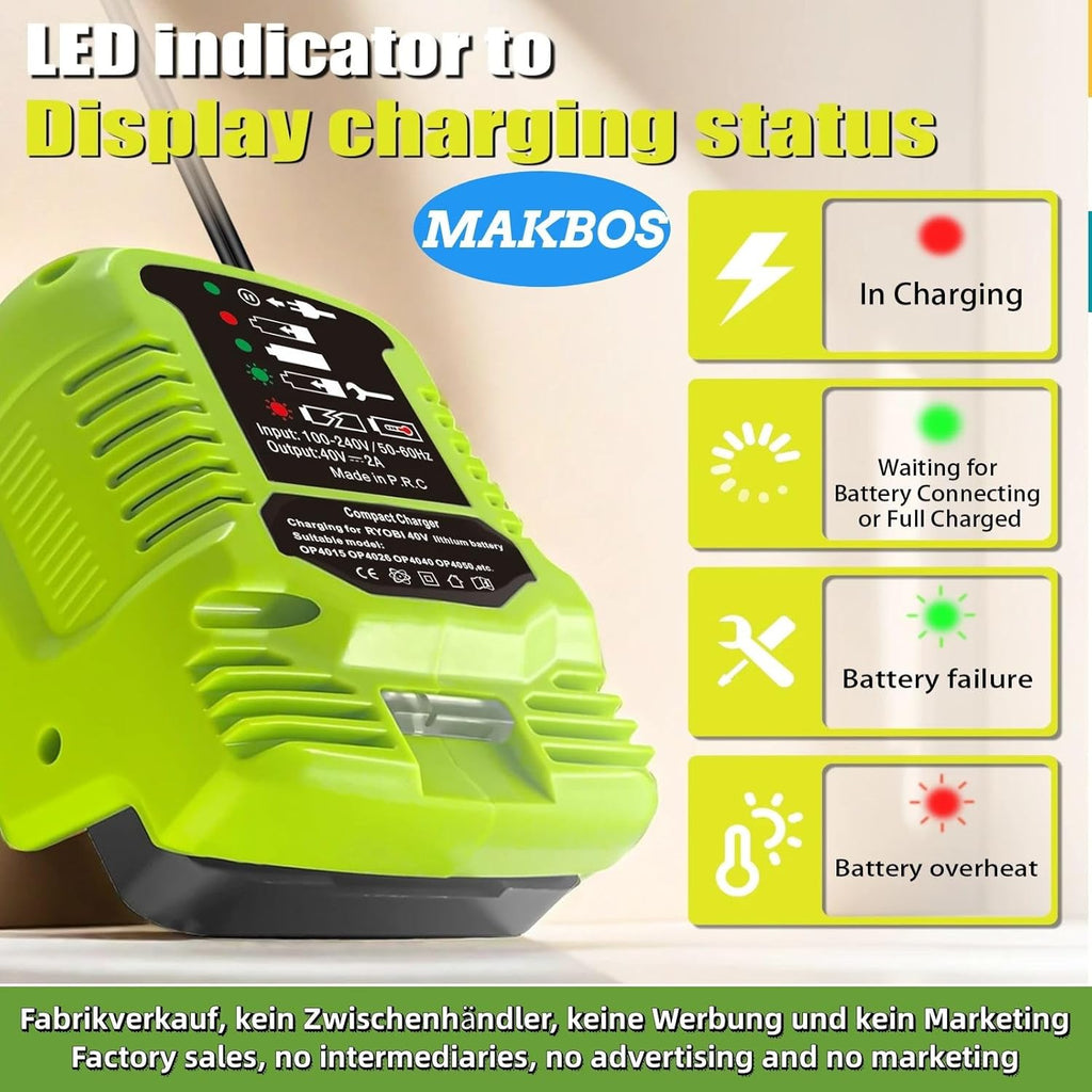 Portable Mini Fast Charger Adapter for 40V Battery A3306