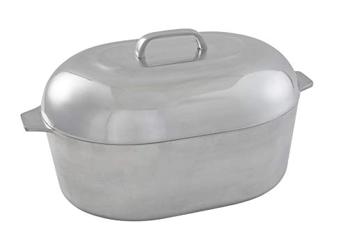 Heavy Duty Aluminum Stock Pot 14 Quart and Oval Roaster 18" G93696