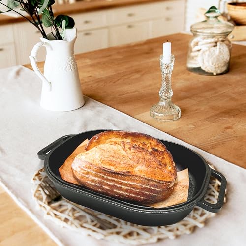 Large Heavy Duty Pre-seasoned Cast Iron Bread Loaf Pan V6167