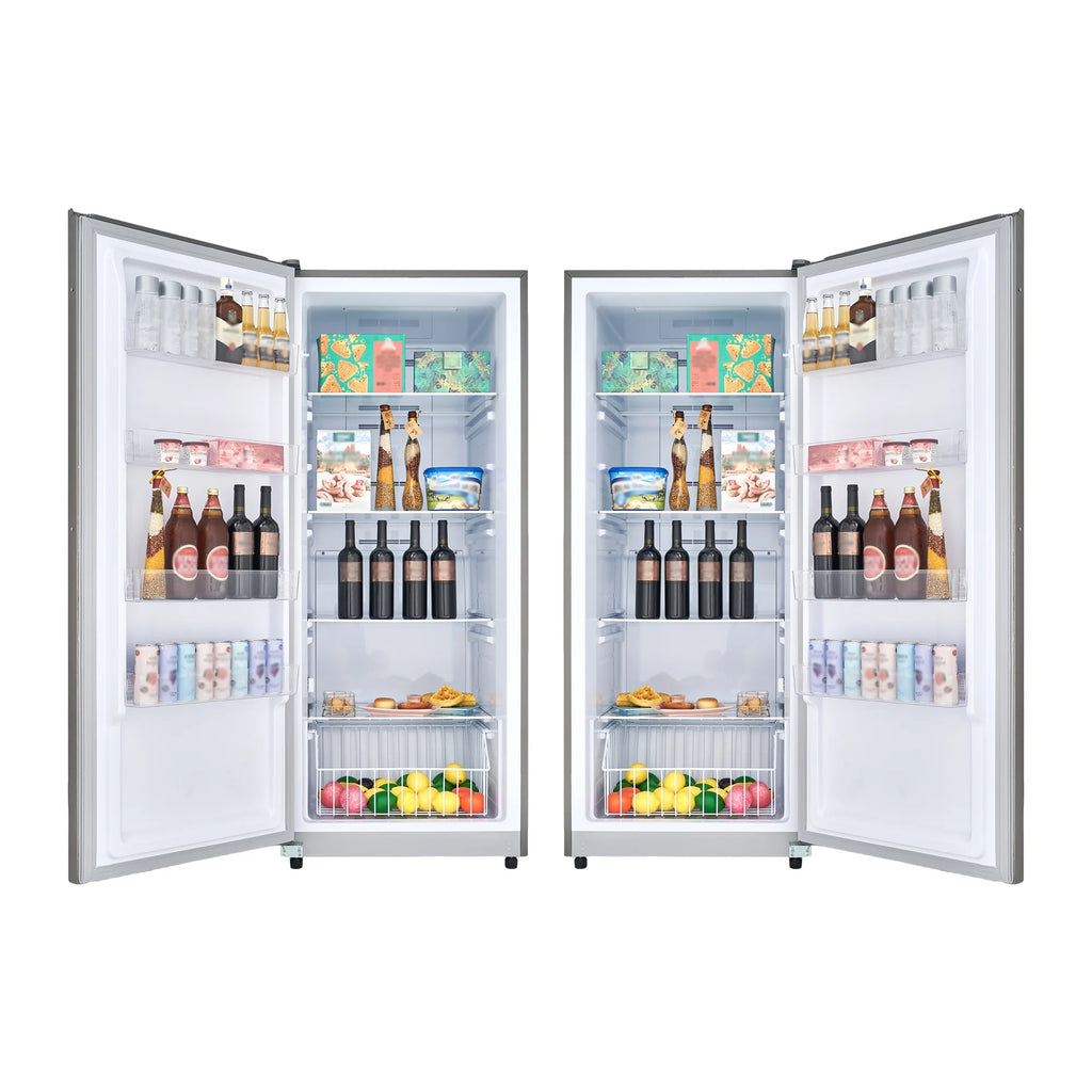 17 cu. ft Convertible Upright Freezer/Refrigerator in Stainless with Reversible Door J71413