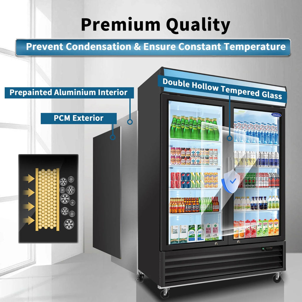 2 Glass Door Refrigerator Cooler G904