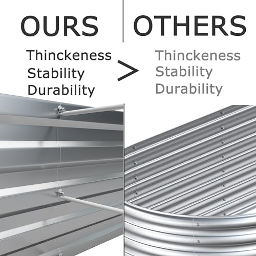 Silver Galvanized Raised Garden Bed S11340