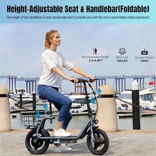 14" Tire 48V Electric Scooter with Seat F97521