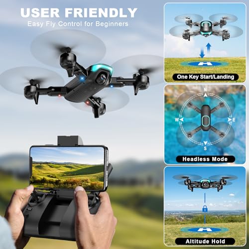 Foldable Drone with 1080P Camera, 2 Batteries L3048