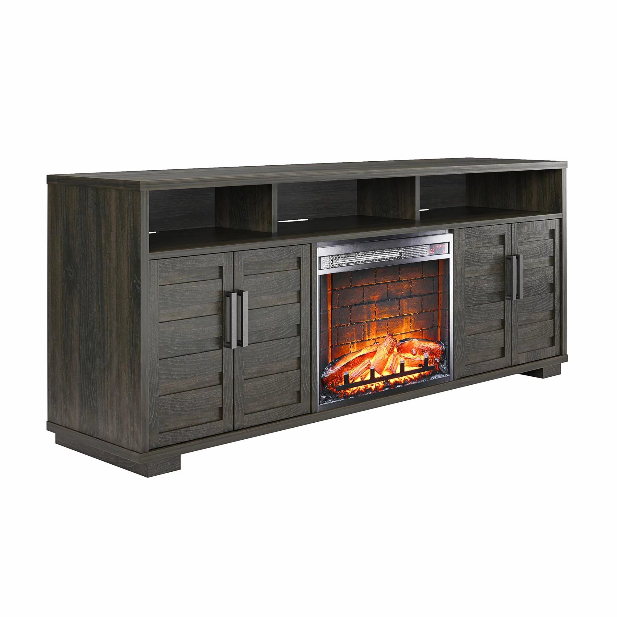 Espresso Electric Fireplace Console TV Stand R68859
