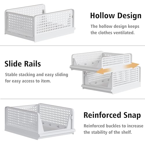 Stackable Plastic Storage Basket Bin X369116