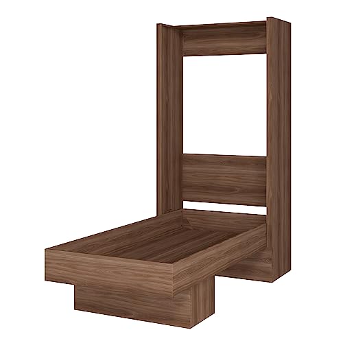 White Full Murphy Wall Bed with Shelf W5318
