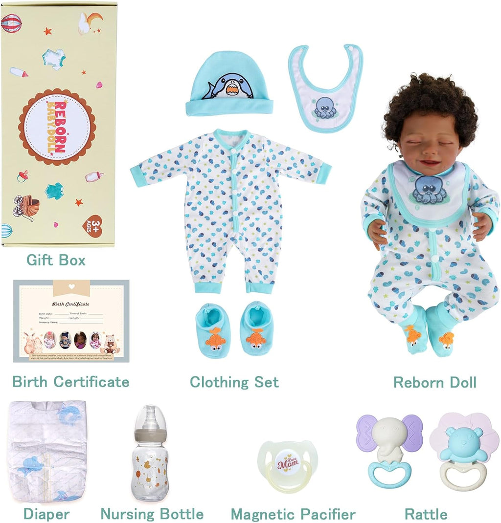 20 Inch Soft Body Realistic Reborn Baby Doll with Accessories Gift Box I1465