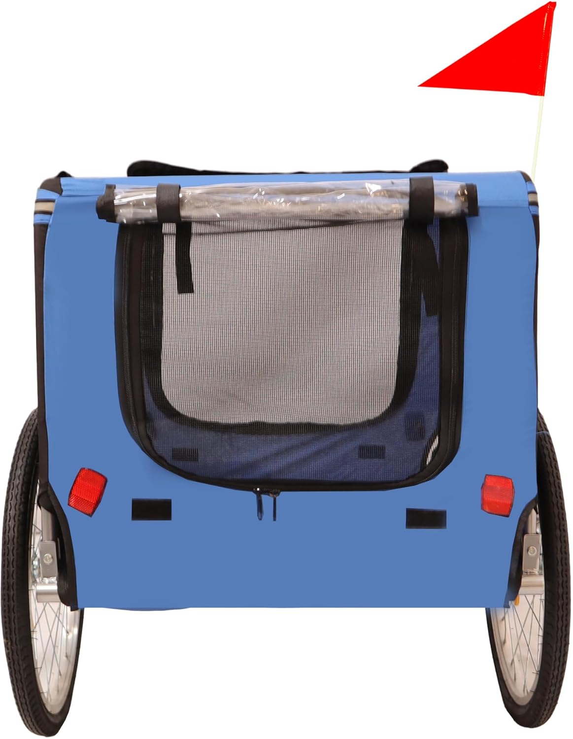 Blue Heavy Duty Foldable Dog Bike Trailer Pet Carrier B30519
