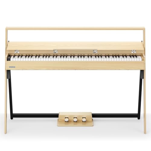 88 Key Weighted Digital Piano with Bluetooth, Walnut Wood Color N39743