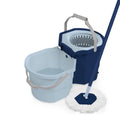 Blue/White Microfiber Spin Mop with 2-Bucket System N12489