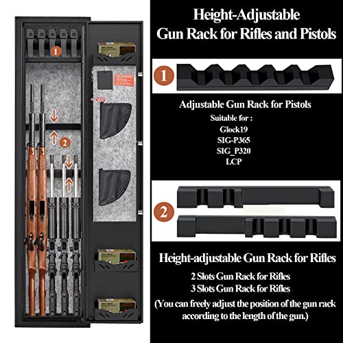 10-12 Gun Safe with Removable Shelf and Separate Lockbox O3377