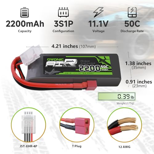 3S 2200mAh 11.1V 50C Lipo Battery with Dean-Style T Connector Y678