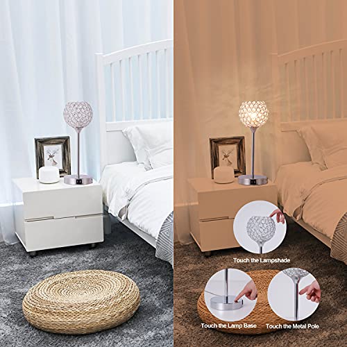 3-Way Dimmable Touch Control Table Lamp with 2 USB Charging Ports Q6847