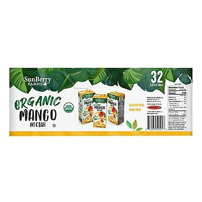 Organic Mango Nectar, 32 pk./6.75 oz. A21259
